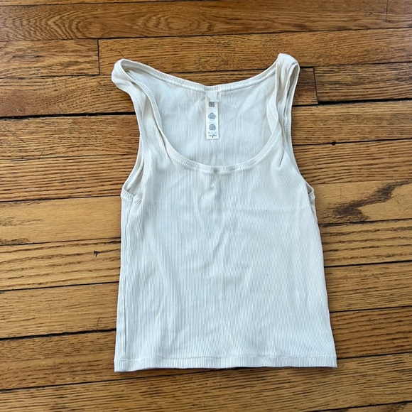 SKIMS Cotton Rib Tank & High Rise Brief Set in Bone - Picture 6 of 8